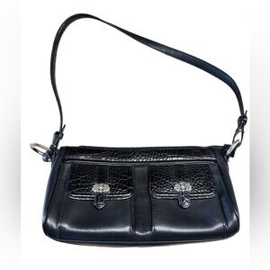 Brighton Genuine Leather Black Handbag Purse